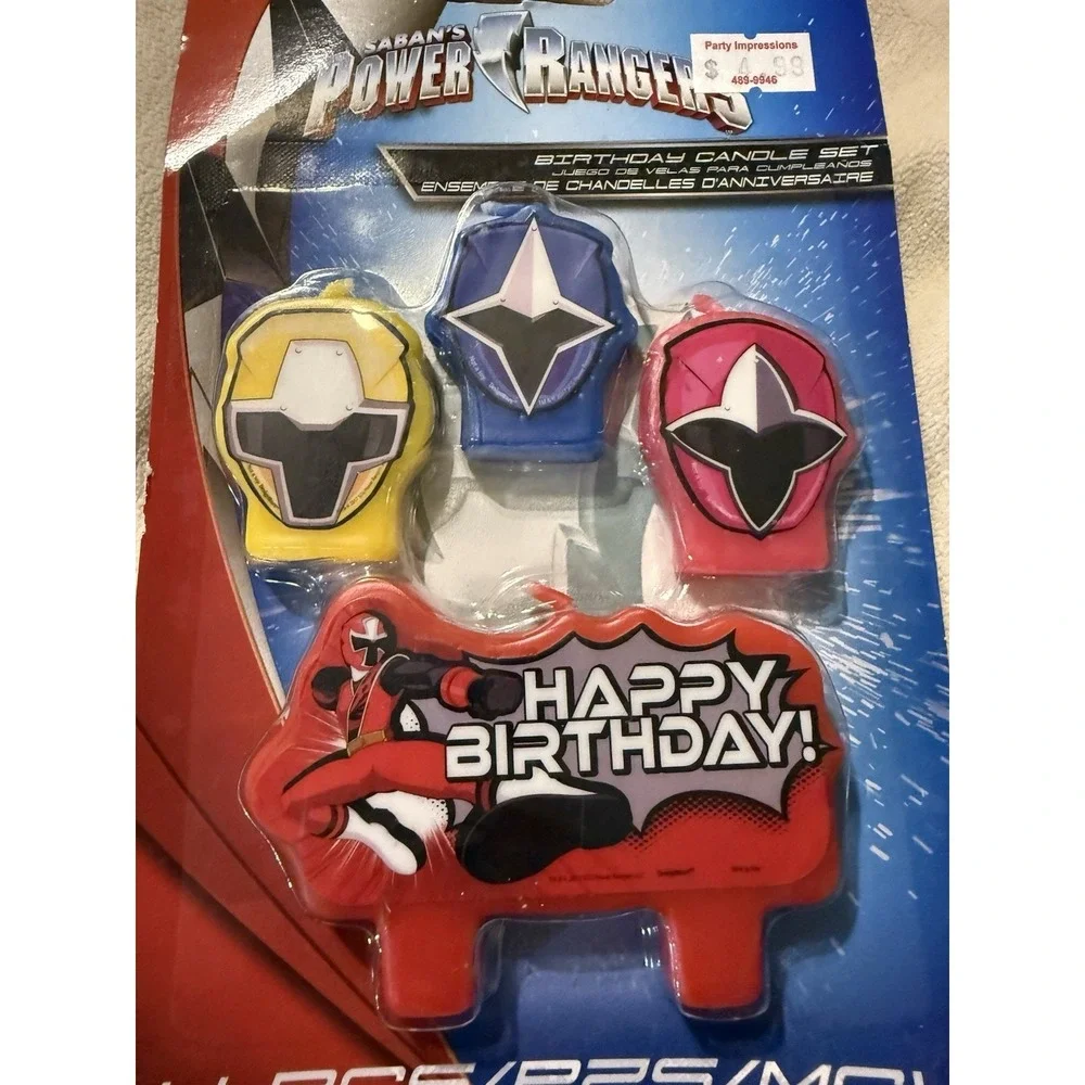 Saban Power Rangers 4 PCs/P25/MCH Birthday Candle Set  Design/Ware